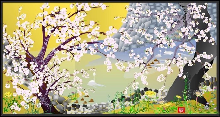 Одна из картин Тацуо Хориучи .