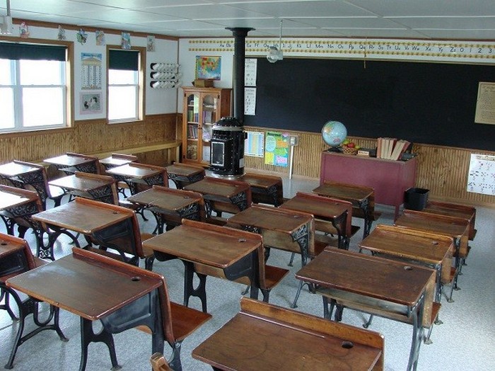 Учебный класс школы амишей.