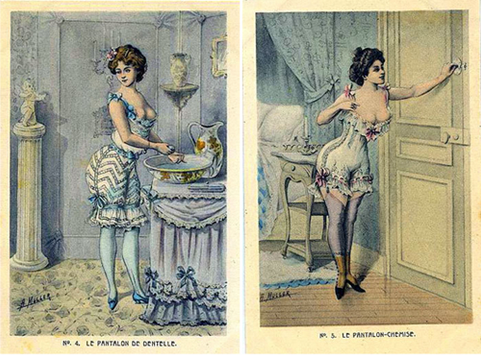 Элегантное дамское бельё конца 19-го века.