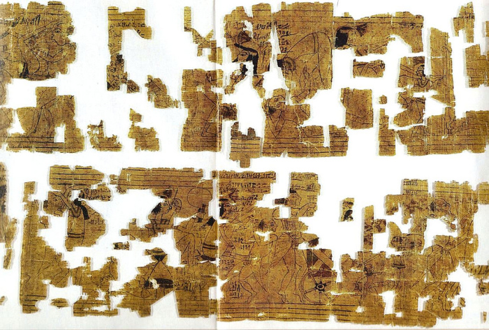 Туринский эротический папирус. Фотография. 12 в. до н.э.