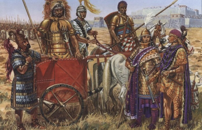 Хеты создали конституцию и первыми начали использовать колесницы.