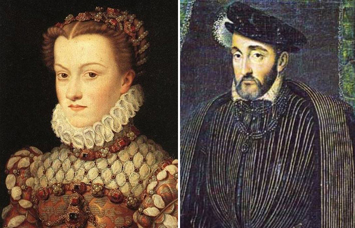 Диана де Пуатье  и Генрих II.