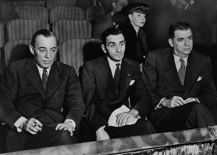 Роджерс (слева), Ирвинг Берлин, Хаммерстайн и Хелен Тамирис на прослушиваниях 1948 г./ Фото: algemeiner.com