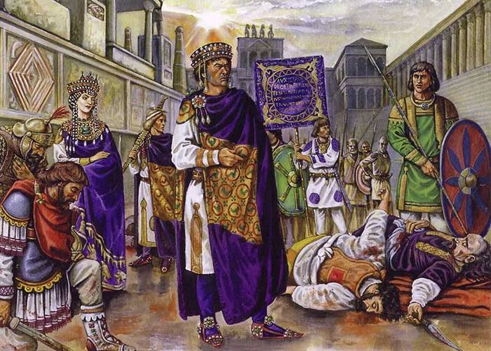 Юстиниан, Феодора, Велизарий и Мунд. / Фото: http://strategwar.ru