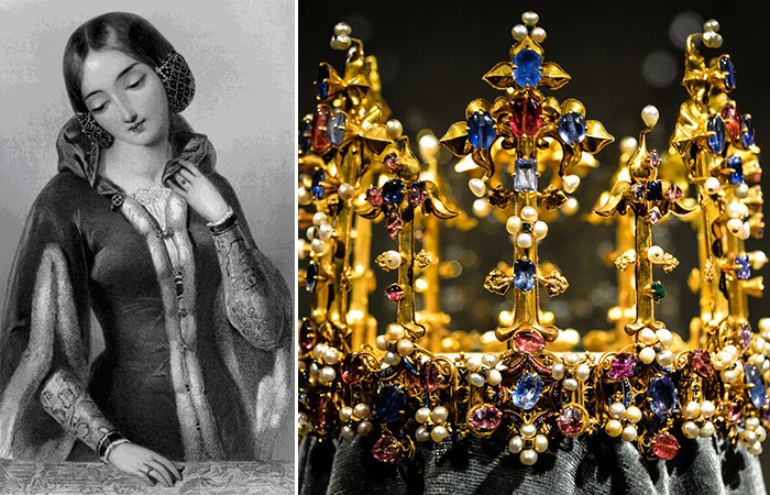 Знаменитая корона и ее первая обладательница Анна Богемская .