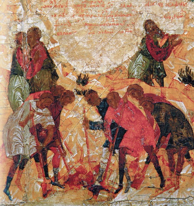 Христианский обряд погребения первого века.