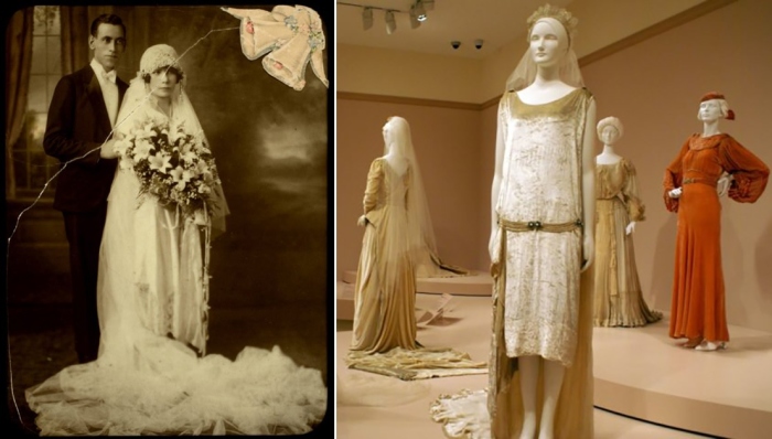 Ослепительные свадебные платья 1920-х: идеальное сочетание гламура и модных течений