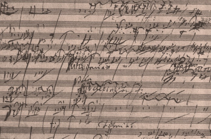 Оригинал рукописи Симфонии № 6 Бетховена.