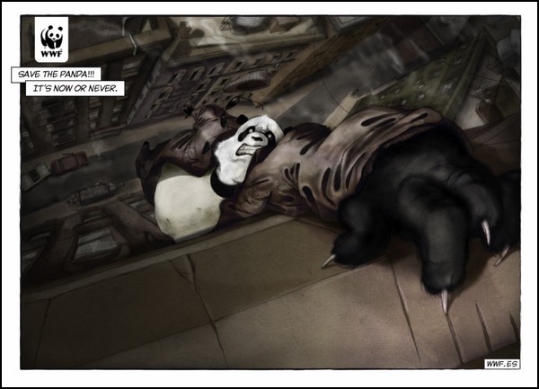 Затаившаяся панда в рекламе: супергероя надо спасти