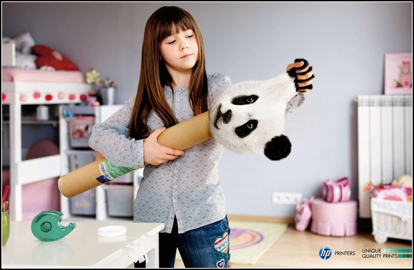 Панда, затаившаяся в рекламе принтеров