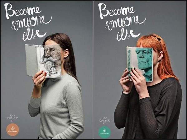 Книжная реклама: портрет читателя Сервантеса и Мэри Шелли