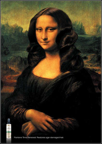 Улыбка Моны Лизы в рекламе: Pantene