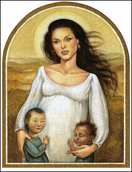 Шаржи и карикатуры Аниты Кунц: Анджелина Джоли