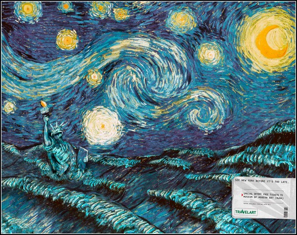 Винсент Ван Гог и реклама. Звездная ночь в Нью-Йорке