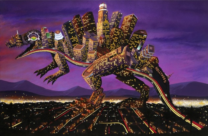 Город-динозавр: граффити, рисунки и скульптуры Энди Каунсила