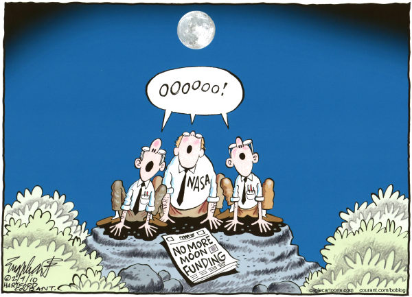 Карикатуристы о финансировании лунной программы: остается только выть
