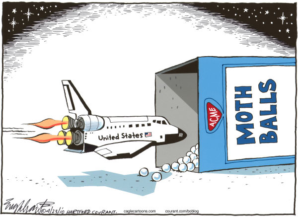 Карикатуристы об американской космической программе: все будет в нафталине!