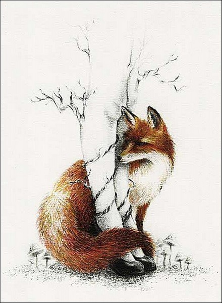 Лисица: сказочные рисунки Кортни Бримс