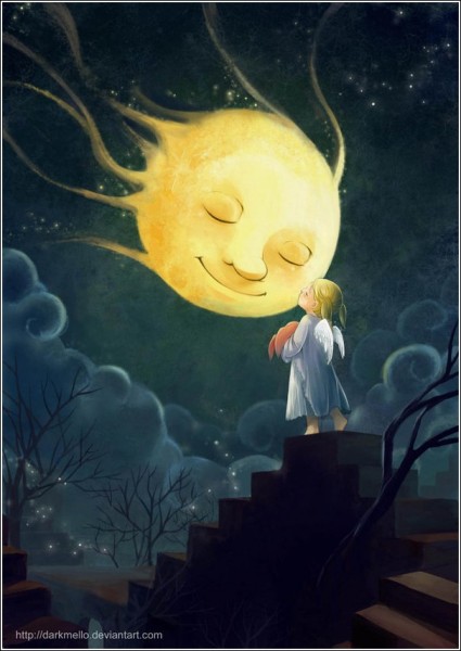Цифровая живопись Мелани Си: «Спокойной ночи, миссис Луна»