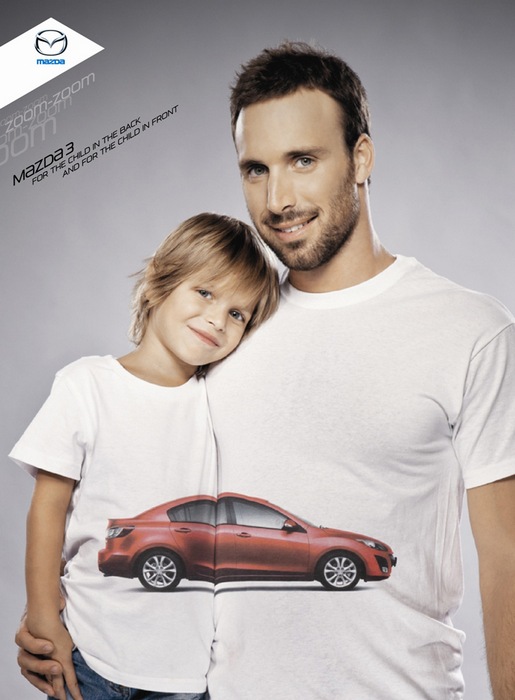 Автомобиль объединяет: оригинальная реклама «Мазды»