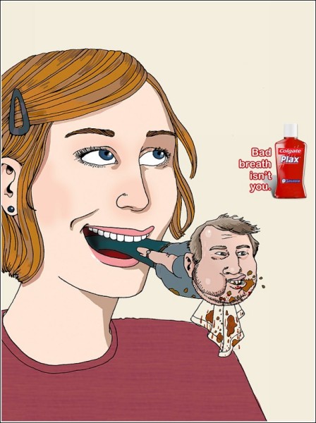 Реклама ополаскивателя для полости рта: после обеда