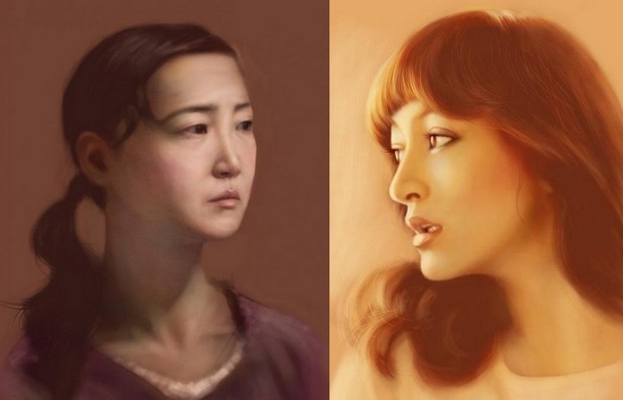 Портреты, нарисованные пальцами на айподе: цифровая живопись Сейку Ямаоки
