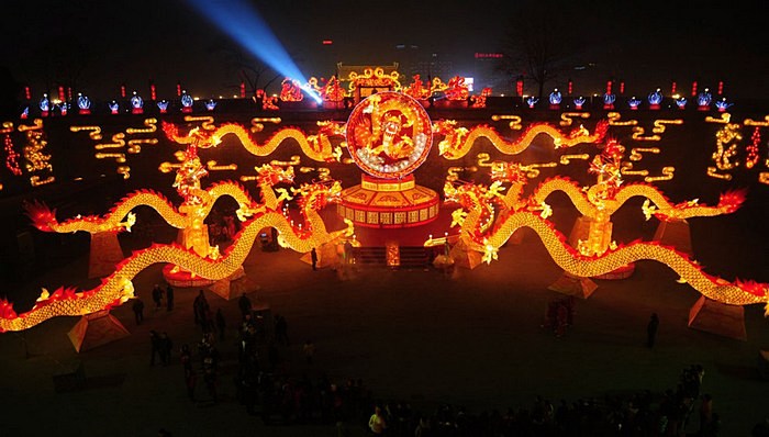 Сиань: празднование китайского нового года