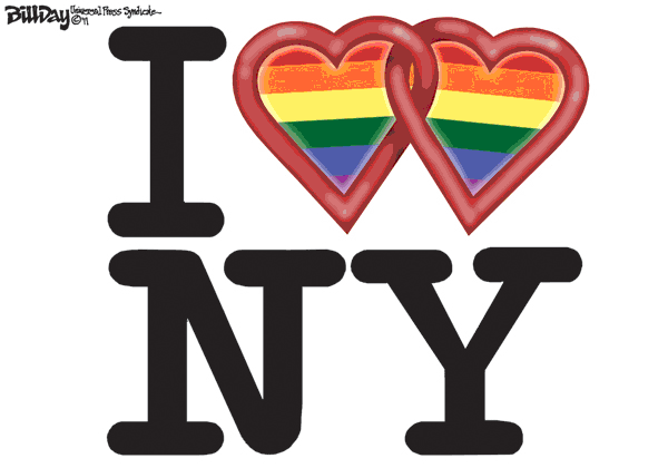 Нью ЛГБТ-Йорк: художники-карикатуристы о легализации однополых браков