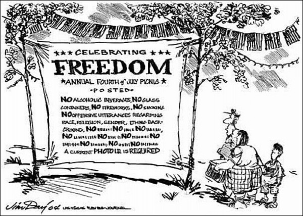 Свобода ли это? Карикатуры на тему Дня независимости США