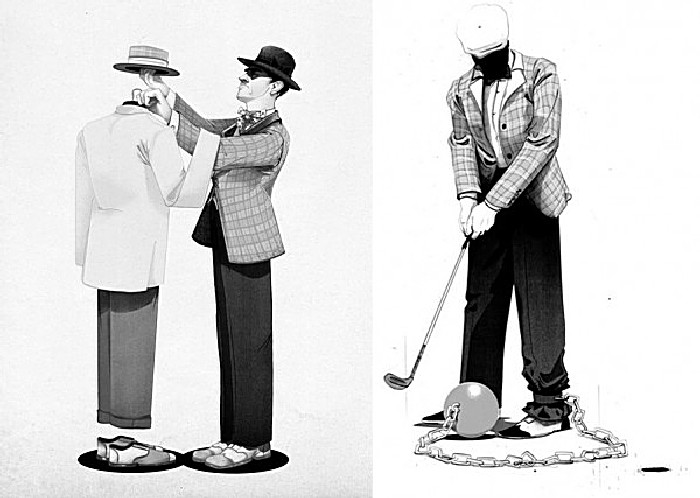 Гольф-клуб: серия рисунков Джонатана Бартлета в стиле 50-х