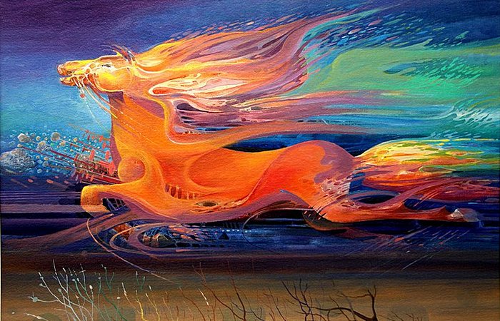 Конь-огонь: масляная живопись Васко Ташковского