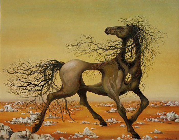 Деревянный конь: масляная живопись Васко Ташковского